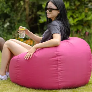 Veeva Classic Indoor Outdoor Bean Bag Pink Bean Bag Chair