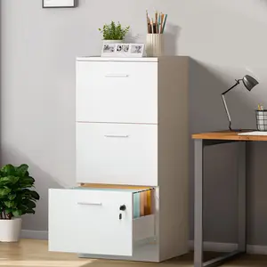 40.2cm Wide 3 -Drawer File Cabinet White