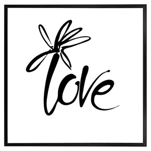 Love type (Picutre Frame) / 20x20" / Grey