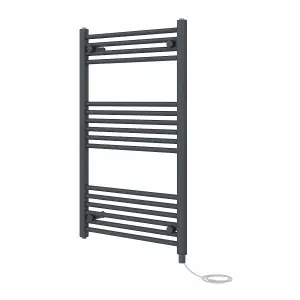 Rinse Bathrooms 600W Electric Heated Warming Towel Rail Bathroom Radiator Anthracite - 1000x600mm