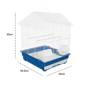 KCT Indoor Bird Cage Lima Plus Exotic Portable Small - Blue