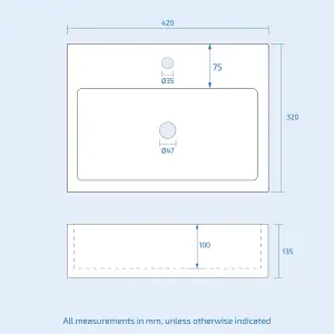 Nes Home Onken 500mm White Vanity Cabinet and Small Rectangle Counter Top Basin Unit