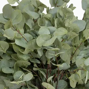 Blooming Artificial - 12-Pack of Artificial Silver Dollar Eucalyptus Stems