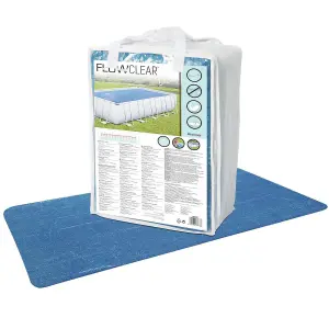 Bestway Flowclear Rectangular Solar Pool Cover For Dirt Prevention, 24ft Blue