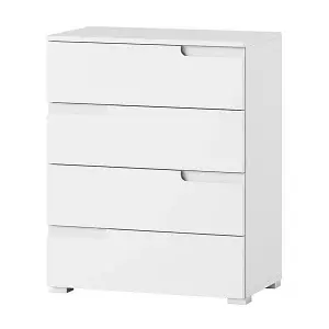 Santino White High Gloss Chest of Drawers S4