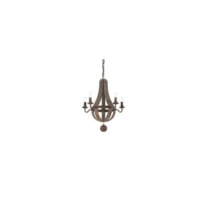 Luminosa Millennium  5 Light Ceiling Pendant Brown, E14