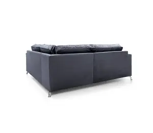 Ferguson Corner Sofa Dark Grey Velvet