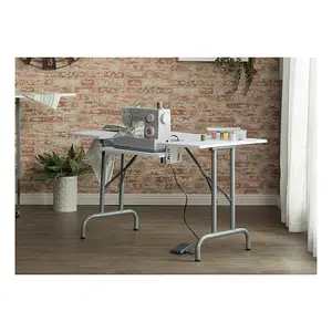 Folding Multipurpose Sewing Table Silver/White  121 x 71 x 72 cm - Sew Ready 13373