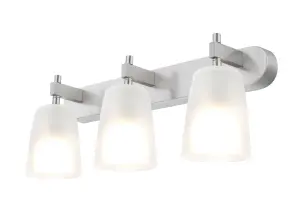 Bar Satin nickel effect 3 Light Spotlight