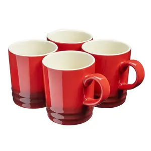 Coffee Cups Mugs Set of 4 Cups Stoneware 350ml