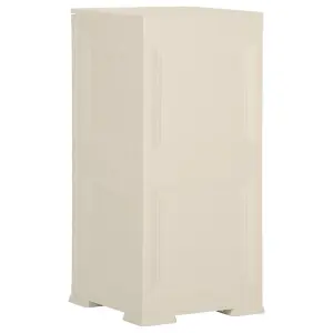 Berkfield Plastic Cabinet 40x43x85.5 cm Wood Design Cream