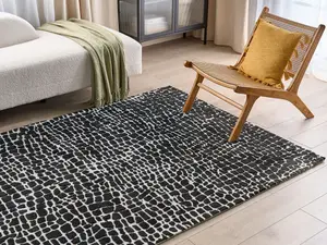 Area Rug 160 x 230 cm Black and White PUNGE