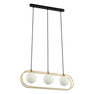 Luminosa Grosetta Modern 3 Light Globe Pendant Ceiling Light, G9