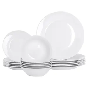 Argon Tableware 18pc White Porcelain Dinner Set