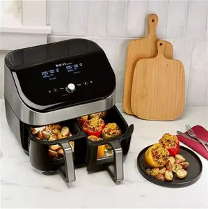 Instant Vortex Plus Clearcook Dual Baskets Air Fryer, 7.6L, Stainless Steel