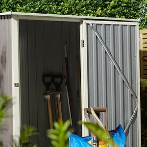 Trentvale 5X3 Metal Pent Shed Dark Grey Light Grey