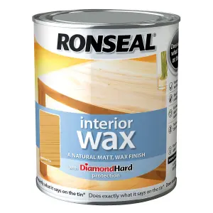 Ronseal Diamond hard Antique pine Matt Wax Wood wax, 0.75L