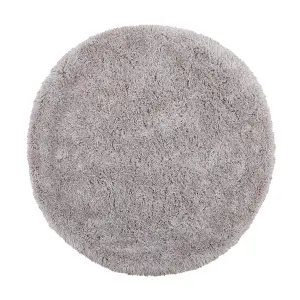 Shaggy Round Area Rug 140 cm Grey CIDE