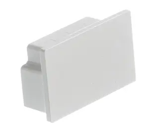 MK White 40mm x 25mm Trunking end cap