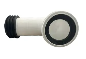 Bent WC Toilet Pan Connector 4'' (100mm/110mm) - 90 Degree Toilet Seal, Rigid Waste Pipe Connector Pan Connector. FREE DELIVERY