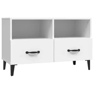 Berkfield TV Cabinet White 80x36x50 cm Engineered Wood