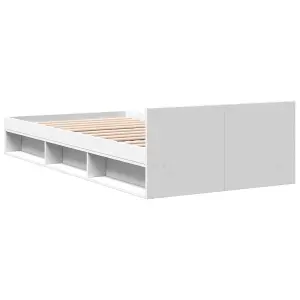 Berkfield Bed Frame with Drawer without Mattress White 100x200 cm