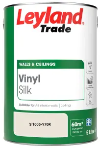 Leyland Trade Vinyl Silk Walls & Ceilings Emulsion Paint (S 1005-Y70R) - 5L