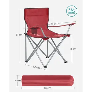 Canalp Folding Camping Chair Red