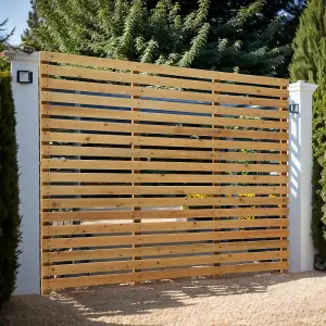 Pine Wooden Garden Fence Panel Privacy Picket Fence Panel 2x6ft