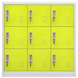 Berkfield Locker Cabinets 2 pcs Light Grey and Green 90x45x92.5 cm Steel