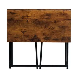 MCC Direct Boston Folding Computer Desk Table Walnut