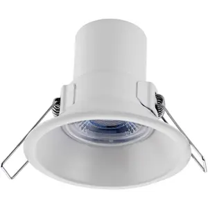 Anti-Glare Recessed Bathroom Downlight IP65 - 4W Cool White LED - Matt White