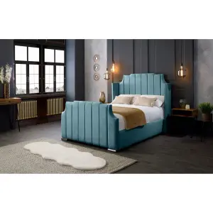 Nelly Plush Velvet Duck Egg Bed Frame