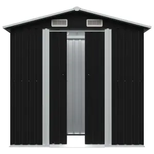 Berkfield Garden Storage Shed Anthracite Steel 204x132x186 cm