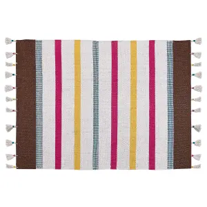 Cotton Area Rug 140 x 200 cm Multicolour HISARLI