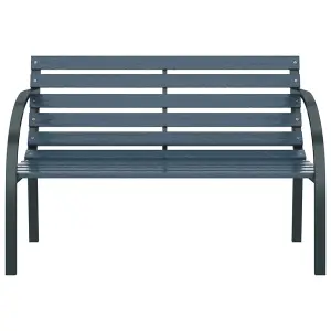 Berkfield Garden Bench 120 cm Grey Wood