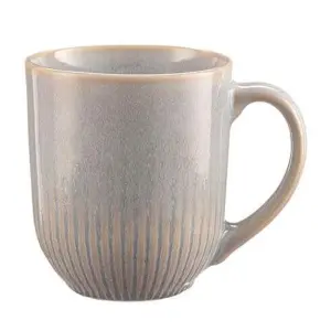 Mason Cash Set of 4 Reactive Linear Mug 400ml Grey