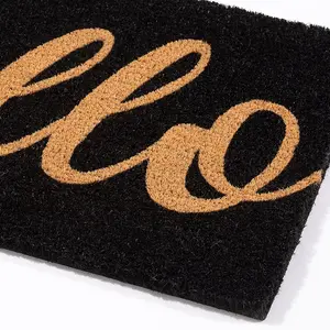 Astley Printed PVC Backed Coir 40x60cm Printed Hello Doormat