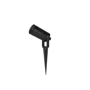 Luminosa Jumbo Outdoor Spotlight Spike Black IP65 GU10 7W