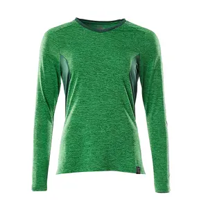 Mascot Accelerate Ladies COOLMAX Long-Sleeved T-shirt (Grass Green/Green)  (Medium)