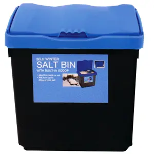 Rock Salt Grit Storage Bin with Scoop Salt Store Box Bin - 30L