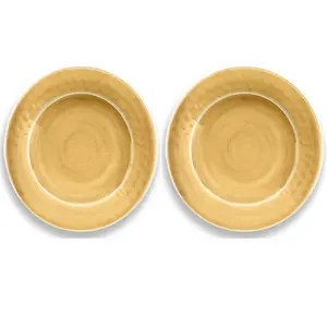 Purely Home Crackle Gold Melamine Dinner Plates - Set of 2