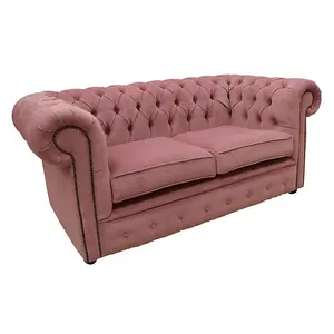 Chesterfield 2 Seater Pimlico Lilac Fabric Sofa Settee Bespoke In Classic Style