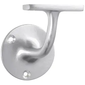 Lightweight Stair Handrail Bannister Bracket Arm - Satin Chrome 72mm Holder