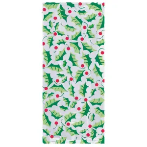 Unique Party Holly & Berries Party Bag (Pack Of 20) White/Green/Red (One Size)