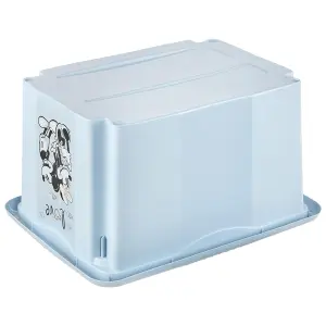 Set of 2 Mickey Mouse Turn Around Stackable Box 15 Litre with Lid - Cloudy Blue