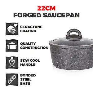 Tower T81219 22cm Saucepan Graphite