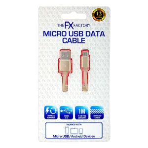 Fx Braided Micro USB Data Cable, Gold, Rose Gold, Space Grey, Silver Gold