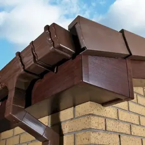 5 x Brown Ogee Fascia Gutter Brackets, Freeflow 135mm Rain Water Systems