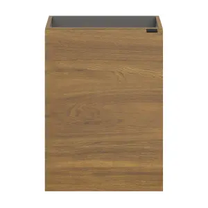 GoodHome Imandra Walnut effect Single Wall-mounted Bathroom Cloakroom unit (H) 550mm (W) 440mm